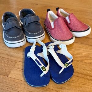 Baby/Walker Summer Sneaker Flip Flop Bundle, Havianas, Size 5